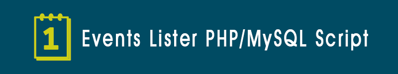 Event Lister PHP Script